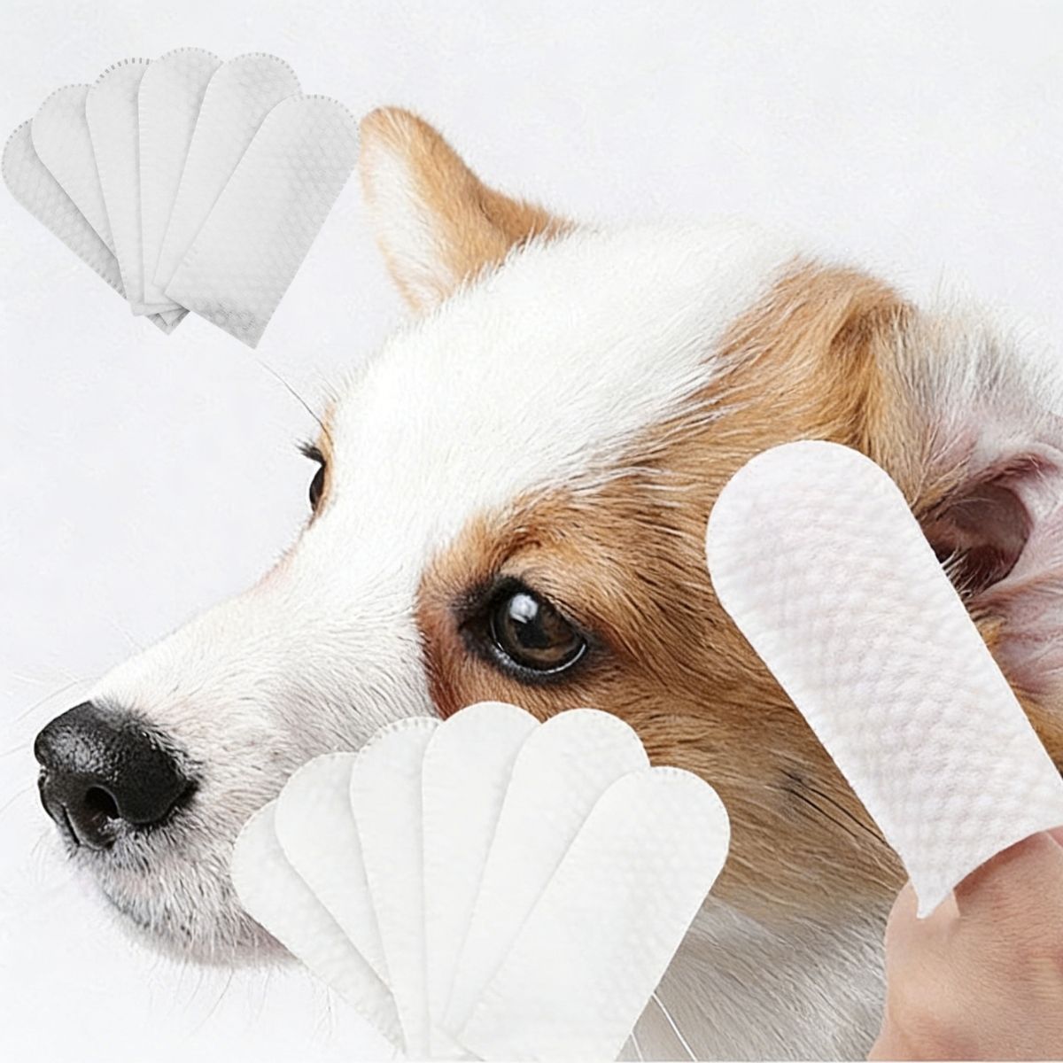 Disposable Gloves Nitrile - 50Pcs Cotton Finger Cots Dog Ear