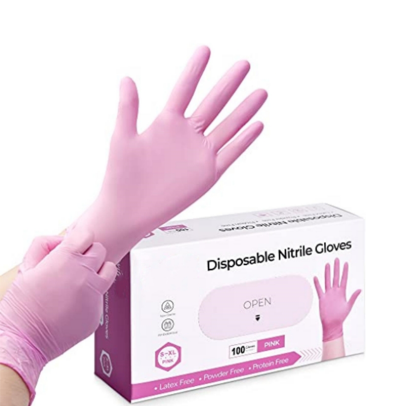 Pink Nitrile Disposable Gloves - Disposable Gloves Nitrile recension och pris