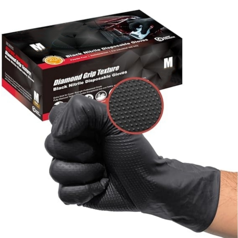 8Mil Heavy Duty Black Nitrile  - Disposable Gloves Nitrile recension och pris