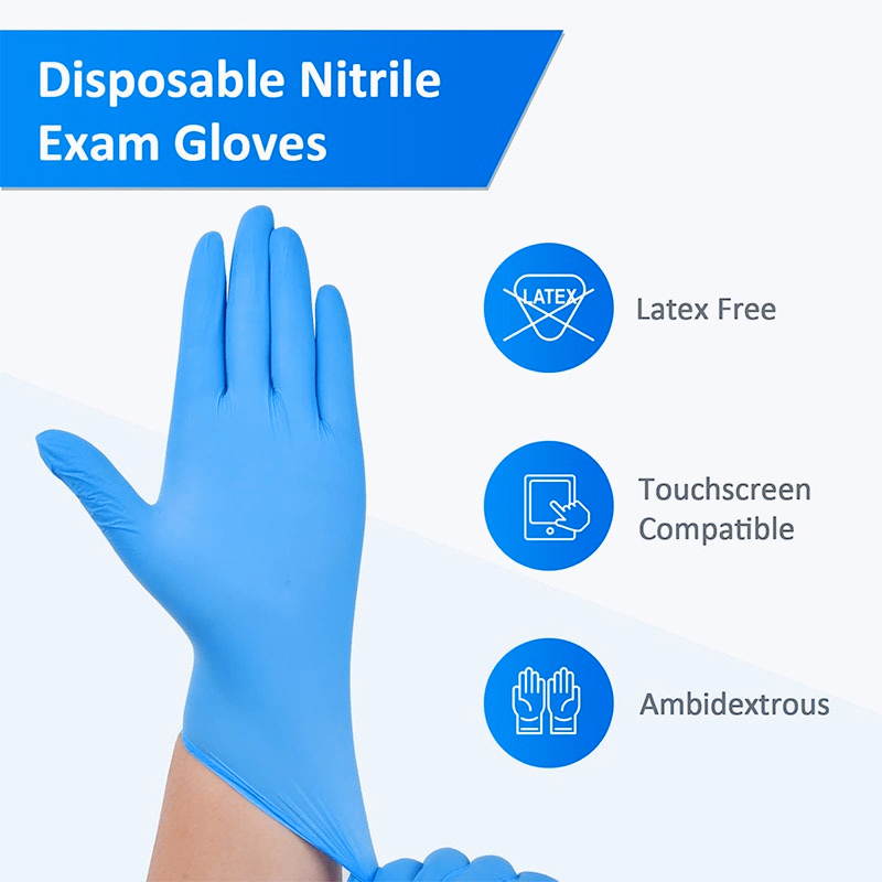 100PCS Blue Nitrile Disposable - Disposable Gloves Nitrile recension och pris