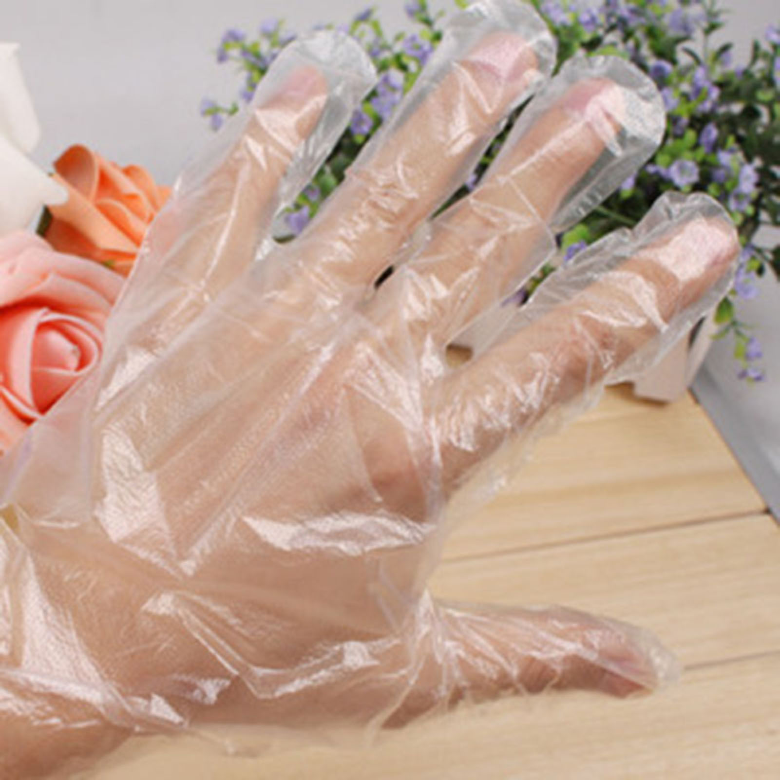Wholesale 100pcs Plastic Dispo - Disposable Gloves Nitrile recension och pris