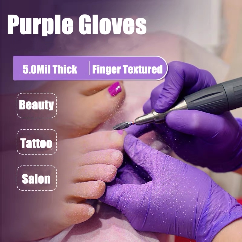 50/100PCS Violet Nitrile Glove - Disposable Gloves Nitrile recension och pris