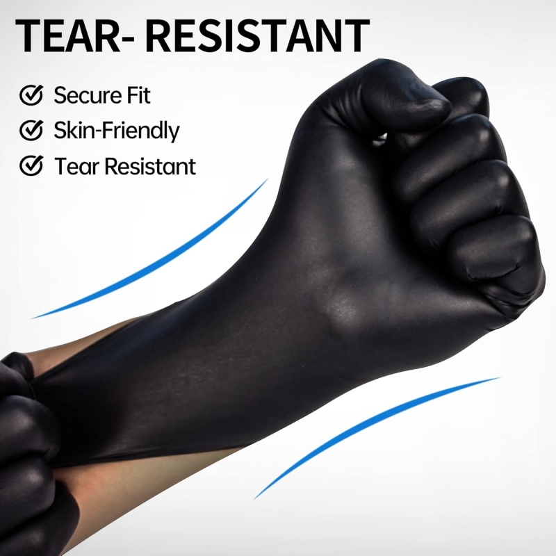 100PCS Black Nitrile Gloves Di - Disposable Gloves Nitrile recension och pris